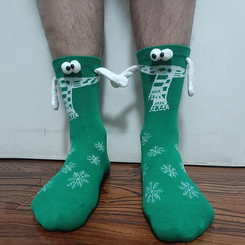 Couples Socks Supplier - Custom Magnetic Arms Christmas