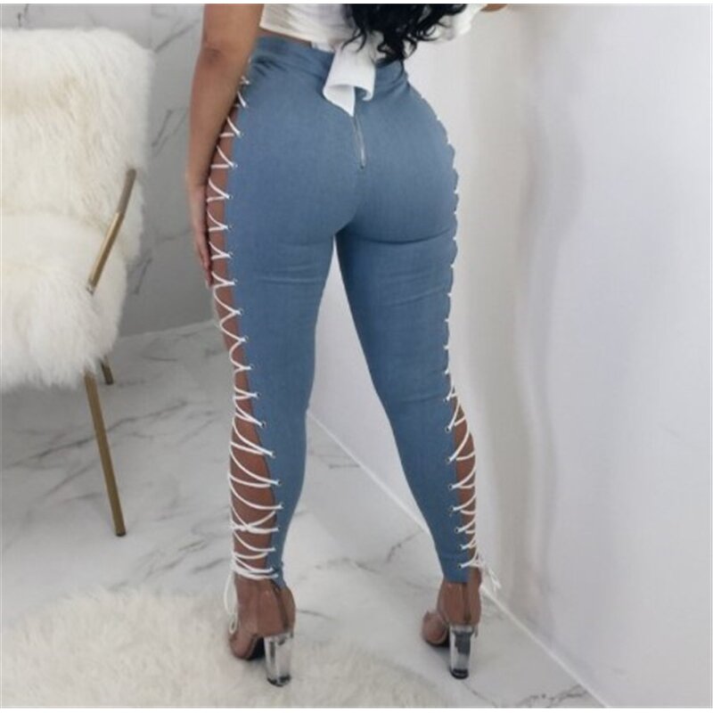 Leather Leggings Factory - Bulk Side Lace up Gothic Punk