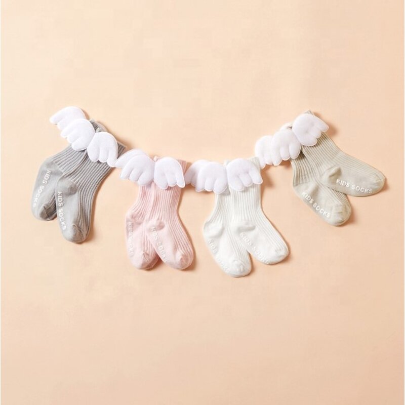 Baby Cotton Socks Manufacturer - OEM Loose Angel Wings Socks