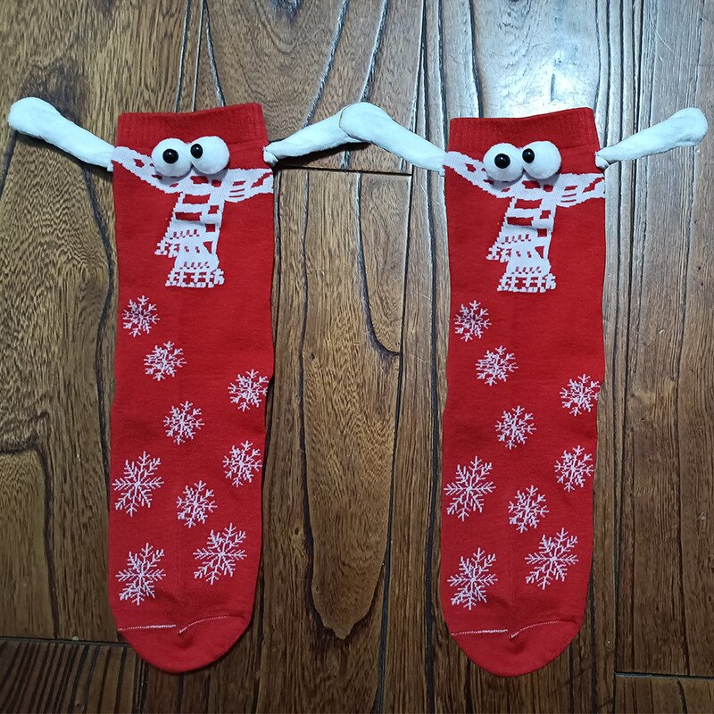 Couples Socks Supplier - Custom Magnetic Arms Christmas