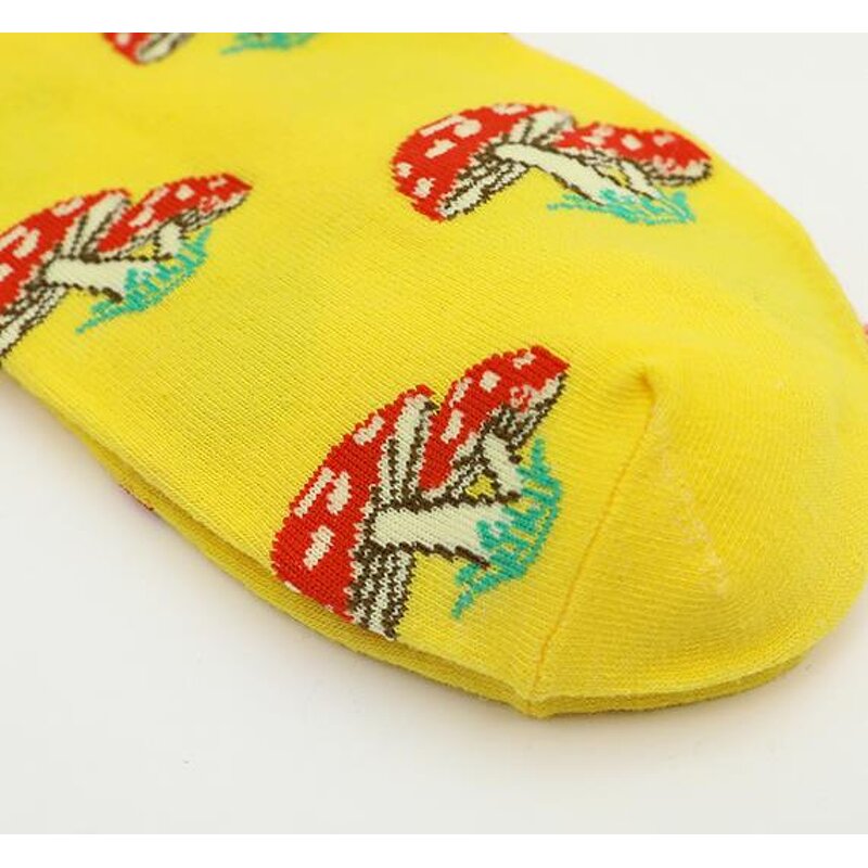 Crew Socks Factory - Bulk Frog Mushroom Jacquard Design