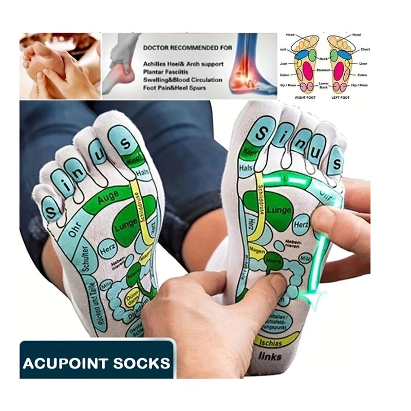 Reflexology Socks Factory - Bulk Cotton Five-finger Massage