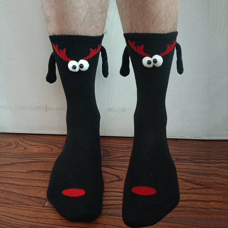 Couples Socks Supplier - Custom Magnetic Arms Christmas