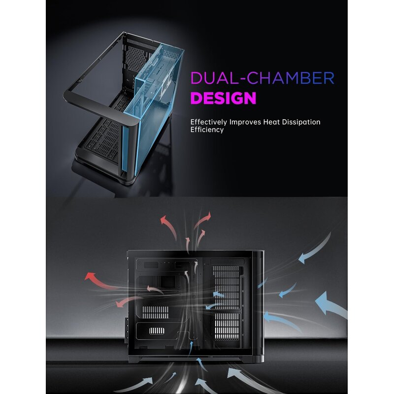 Micro ATX Case Supplier - Dual Chamber Mid Tower Gaming PC Case