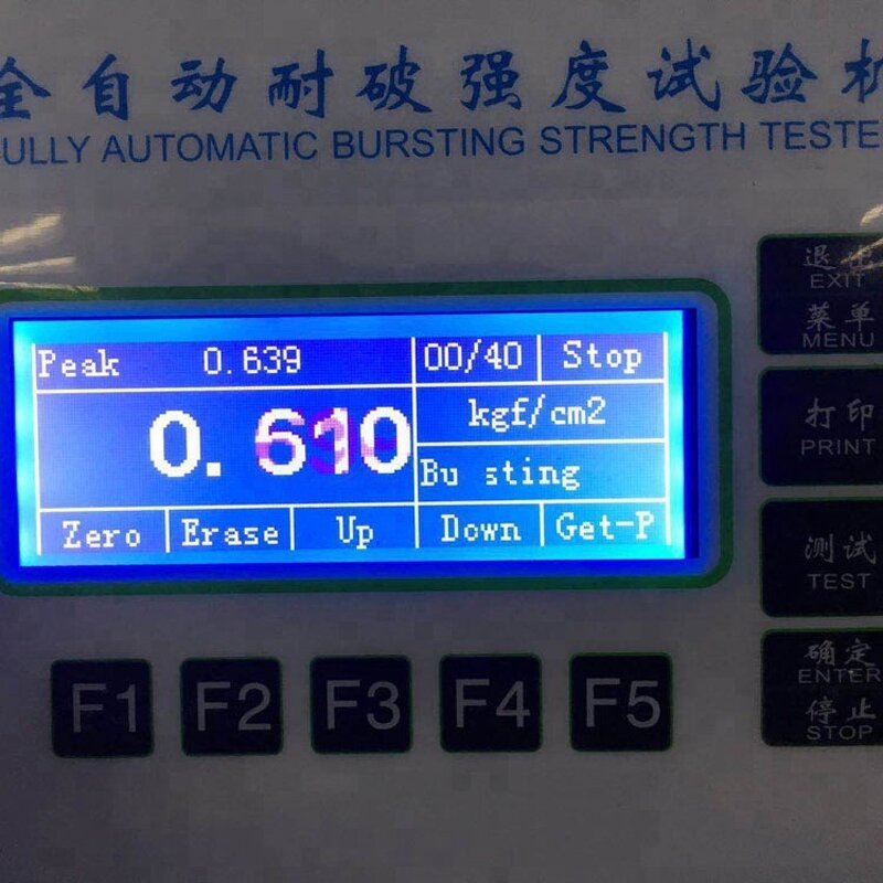 Mullen Burst Tester Factory - Hydraulic Digital Paper