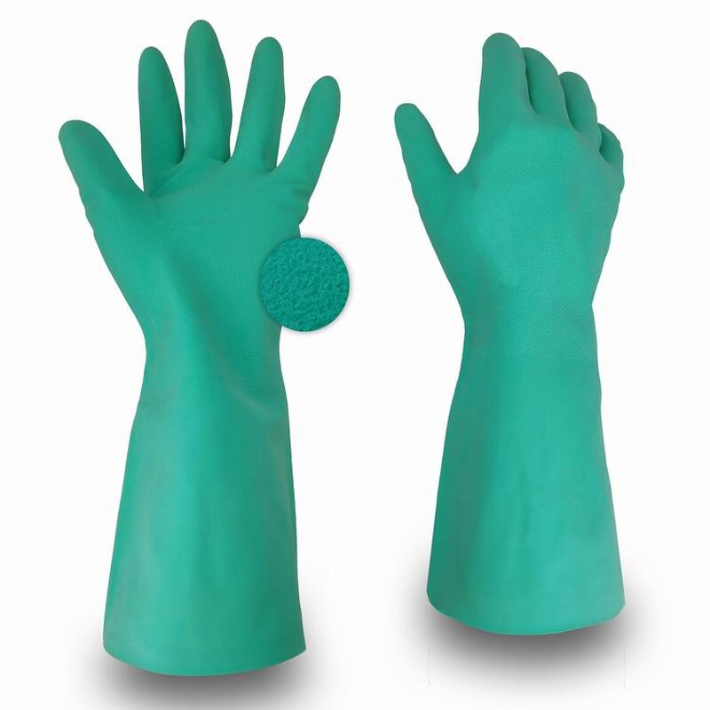 Nitrile Gloves Factory - OEM Blue Green Industrial Nitrile
