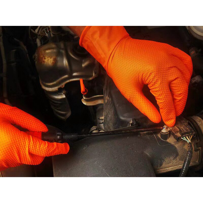 Nitrile Gloves Factory - OEM Chemical Resistant Diamond Textured