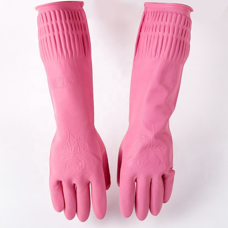 Cleaning Gloves Factory - OEM Orange Latex Touchntuff Gloves