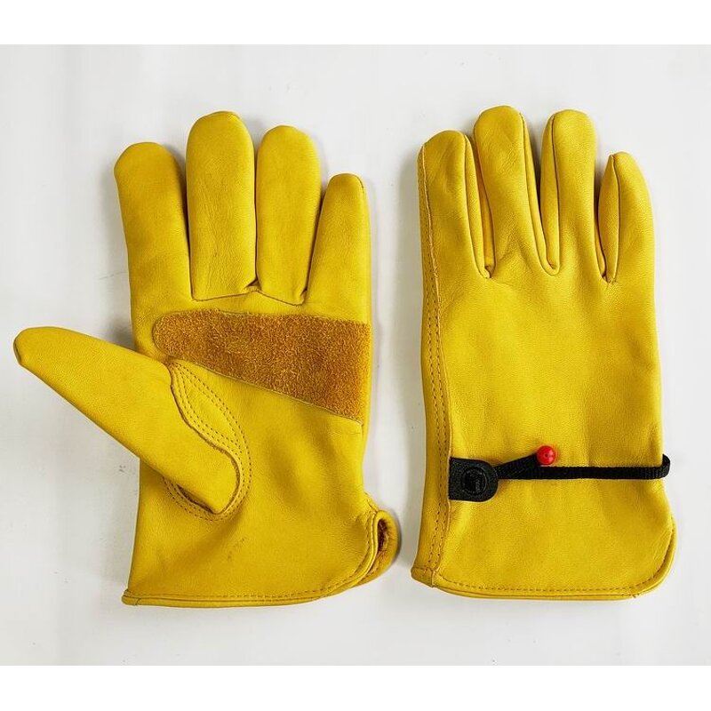 Leather Gloves Factory - OEM Goat Leather Work with Wrist Closure