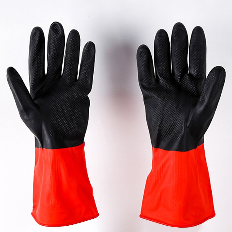 Rubber Gloves Factory - OEM Pink Long Household Safety Gloves