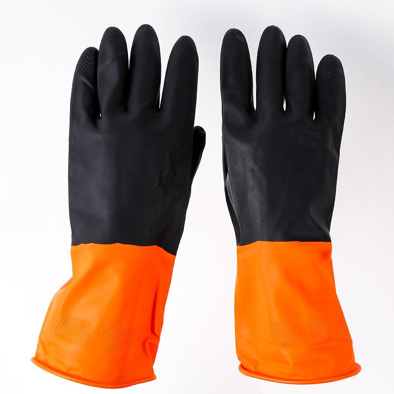 Rubber Gloves Factory - OEM Pink Long Household Safety Gloves