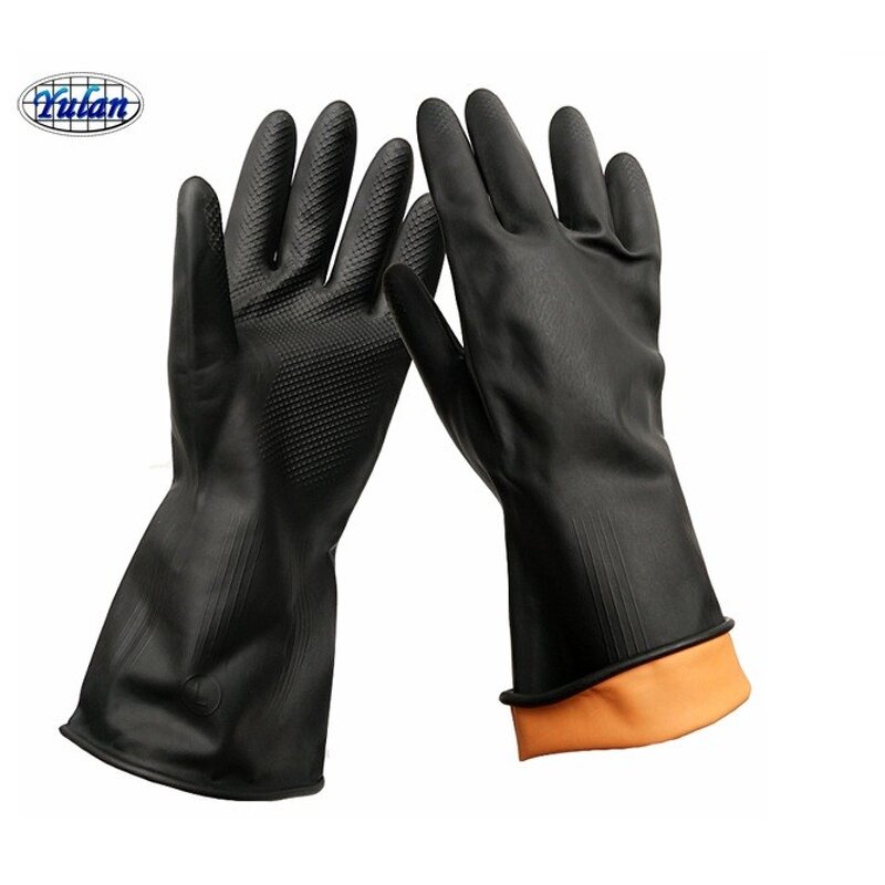 Household Gloves Factory - OEM Long Cuff Latex Gloves Pink Green