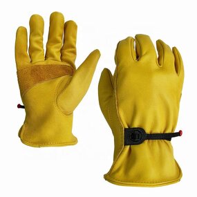 Leather Gloves Factory - OEM Goat Leather Work with Wrist Closure