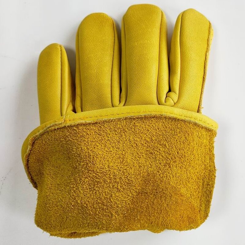 Leather Gloves Factory - OEM Goat Leather Work with Wrist Closure