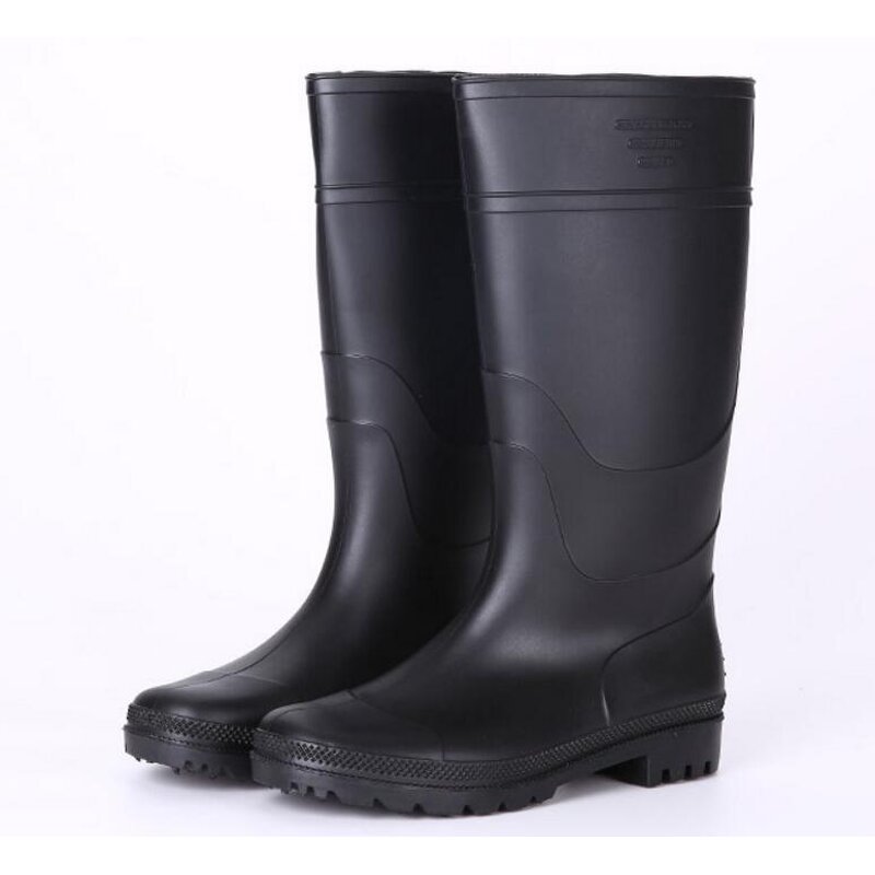 Rain Boots Factory - OEM Matte Black PVC Steel Toe Boots