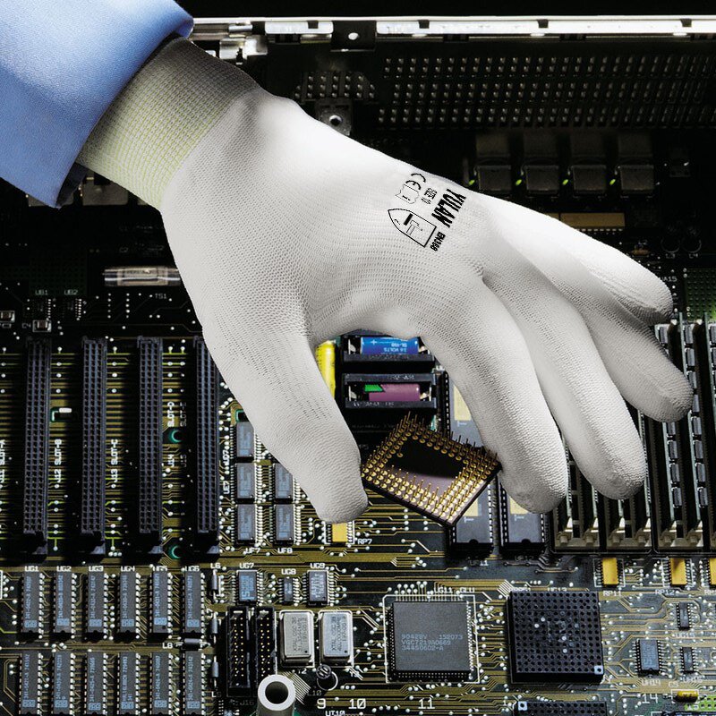 Anti-static Gloves Factory - OEM Nylon PVC Polka Dot ESD