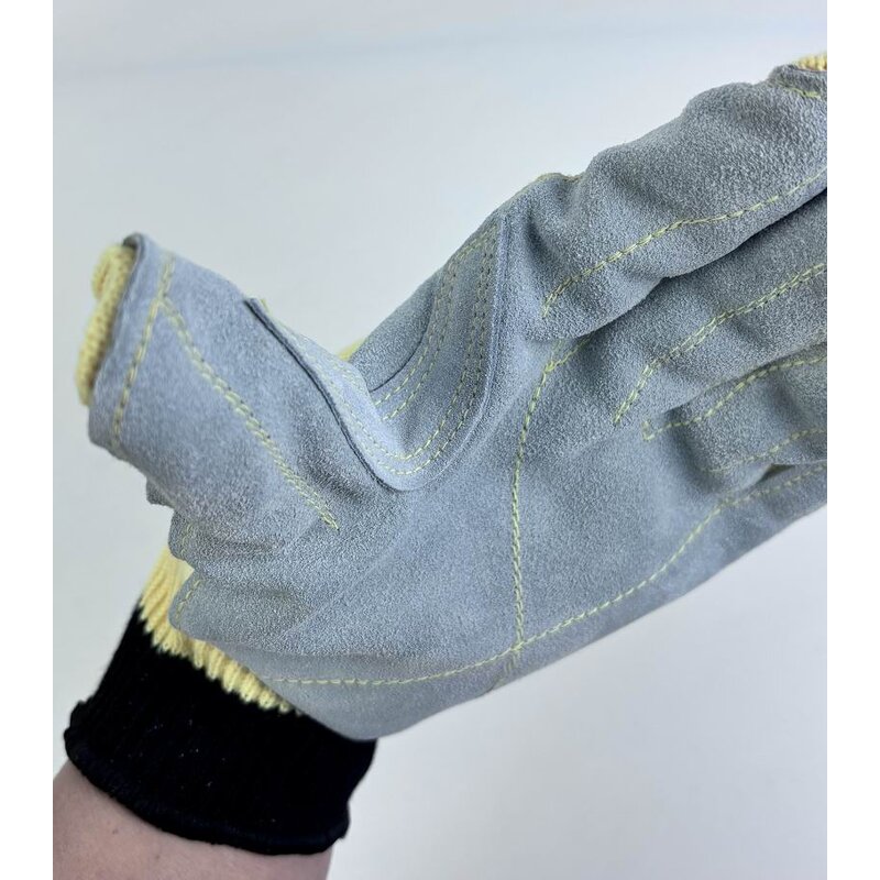 Aramid Gloves Factory - OEM Cut Resistant Fireproof Leather Palm