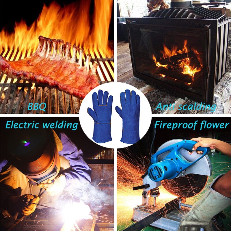 Beekeeping Gloves Factory - OEM Canvas Sleeves Sheep Skin Leather