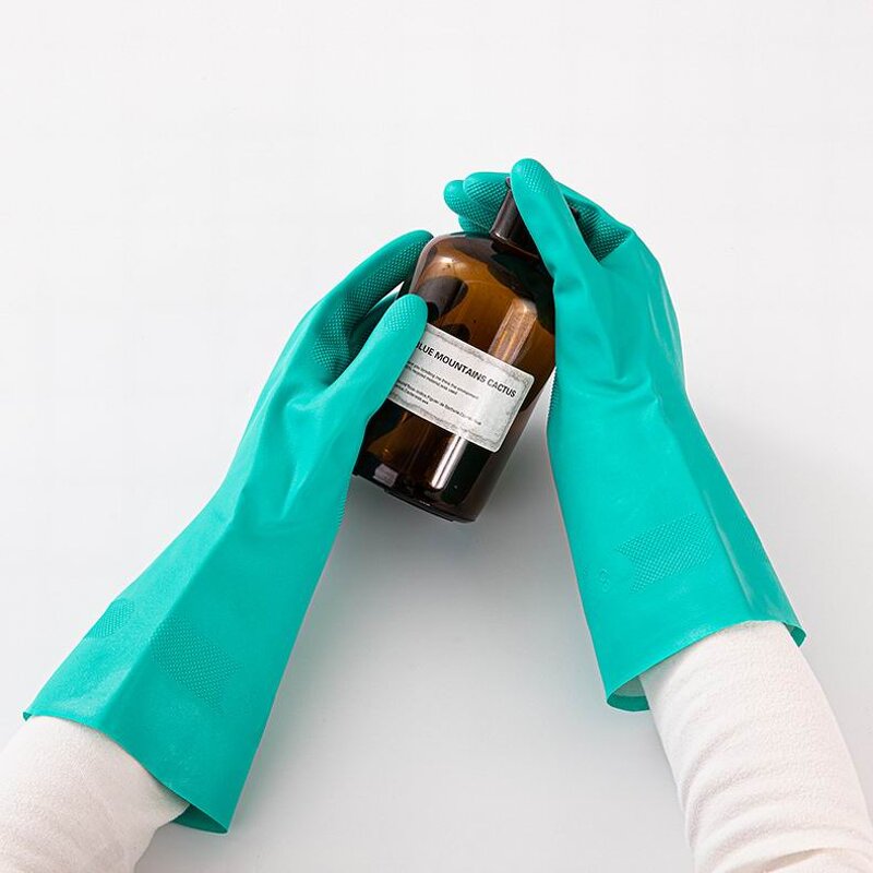 Nitrile Gloves Factory - OEM Blue Green Industrial Nitrile