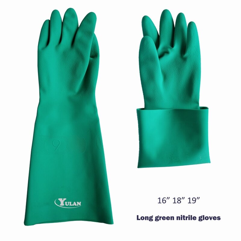 PVC Gloves Factory - OEM Yellow Industrial Anti Chemical