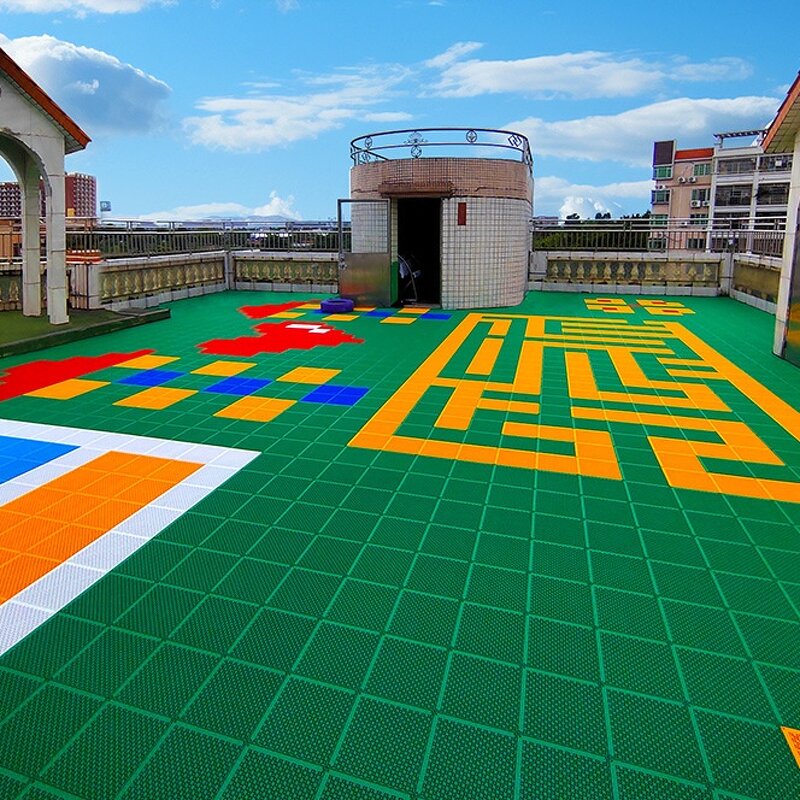 Interlocking Floor Tiles Manufacturer - Kunststoffbodenbelag Basketball