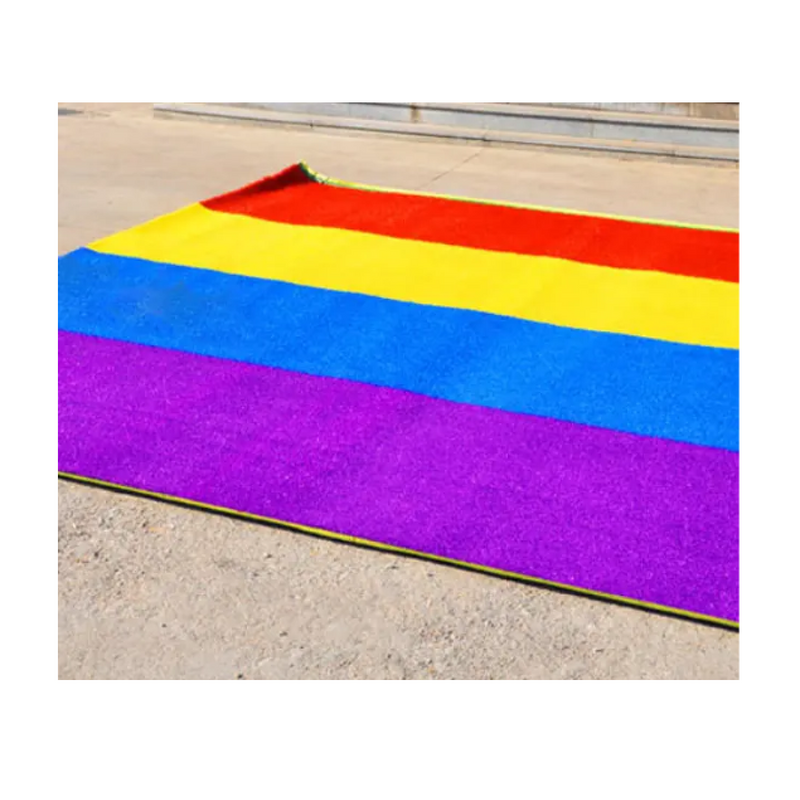 Synthetic Turf Manufacturer - Outdoor Fire Resistant Rainbow Carpet
