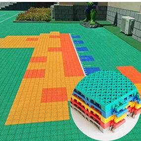 Interlocking Floor Tiles Manufacturer - Kunststoffbodenbelag Basketball