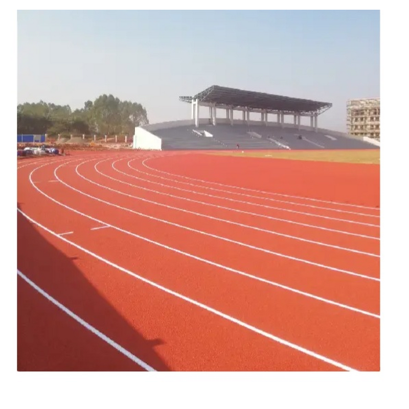 Rubber Running Track Factory - 9mm-13mm Prefabricated Breathable
