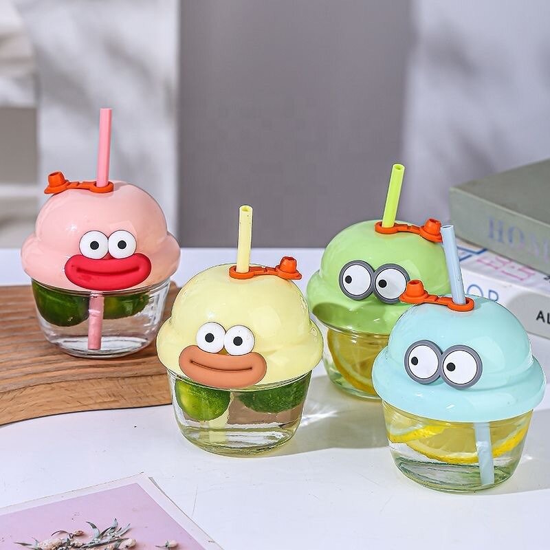 Glass Water Bottle Factory - OEM Mini Cute Cartoon Kids Cup