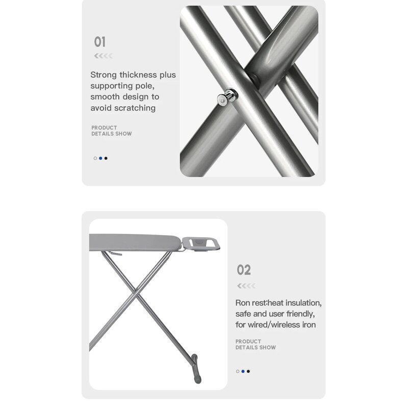 Foldable Ironing Board Factory - OEM Hotel Laundry Steam Board