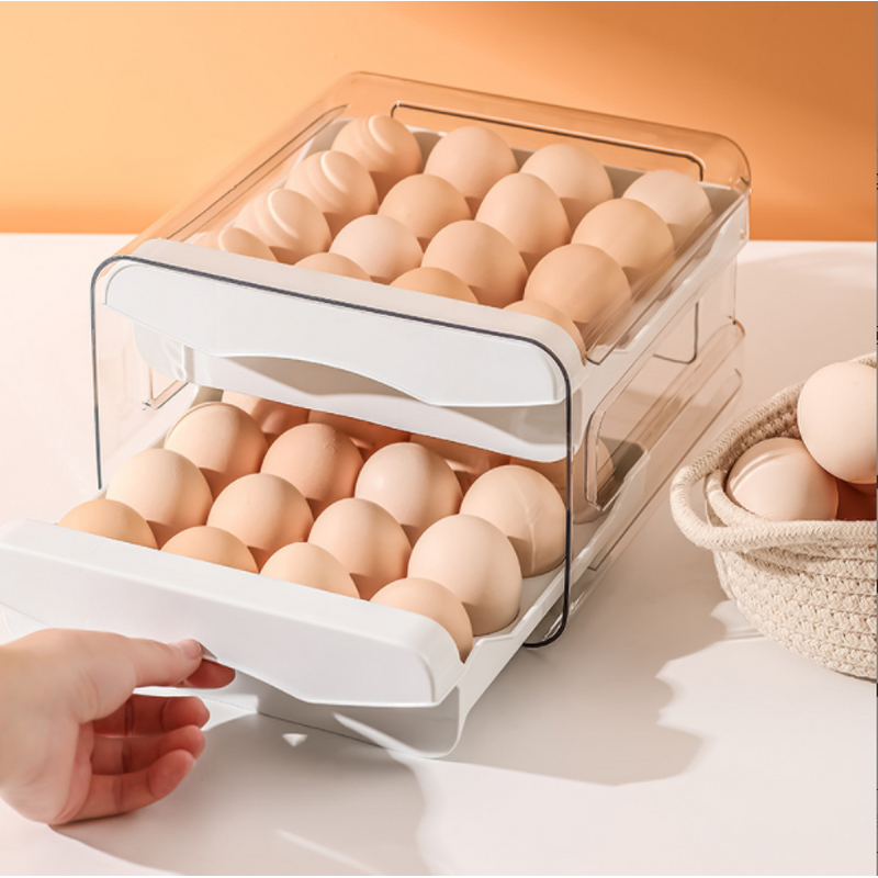 Egg Storage Box Factory - OEM PET Stackable Refrigerator Organizer