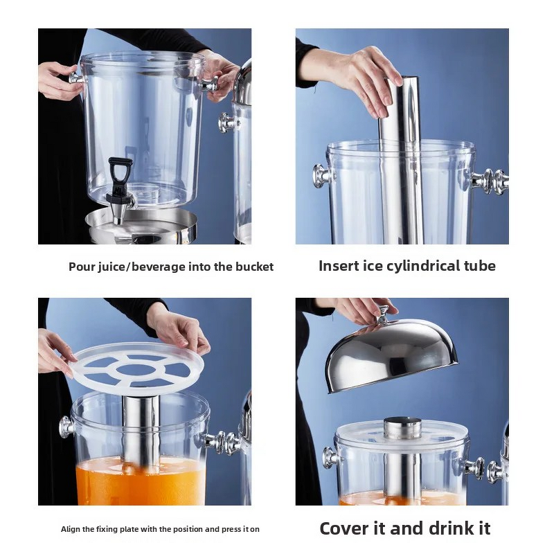 Drink Dispenser Factory - OEM Stainless Steel Juice Bucket