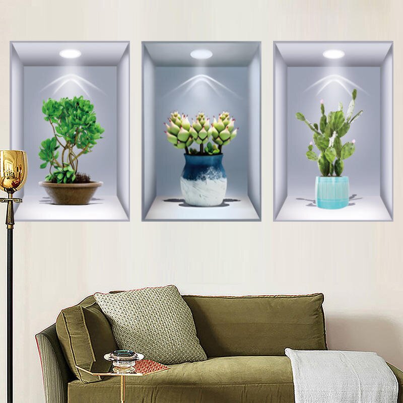 Wall Stickers Factory - OEM Self-Pasting Artificial Plant Decor