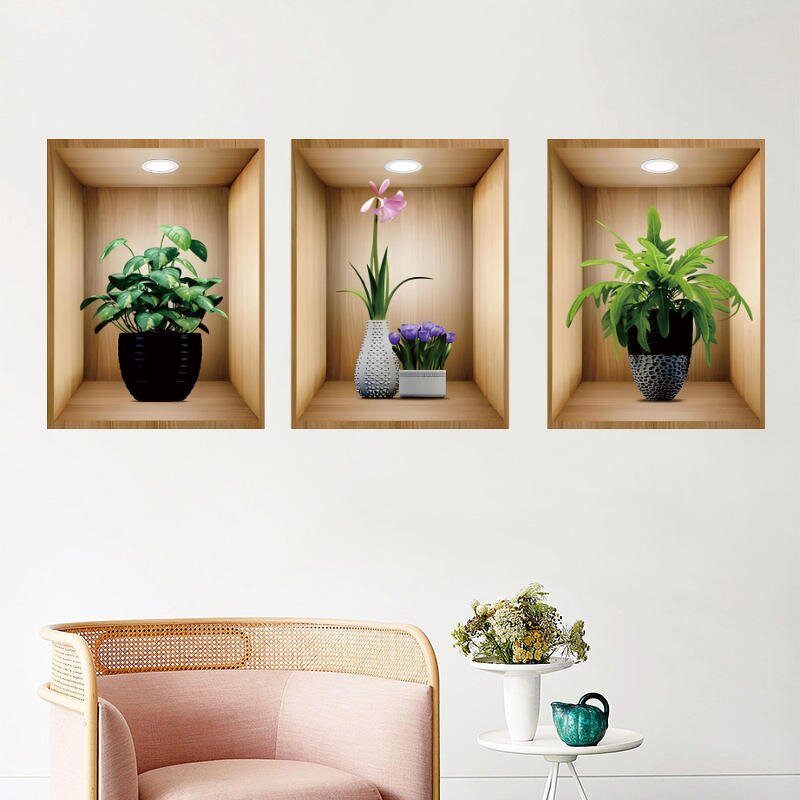 Wall Stickers Factory - OEM Self-Pasting Artificial Plant Decor
