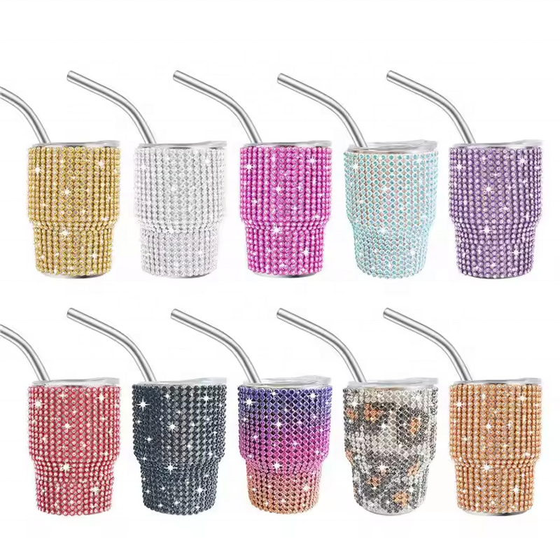 Mini Water Bottle Factory - OEM 3oz Diamond Stainless Steel