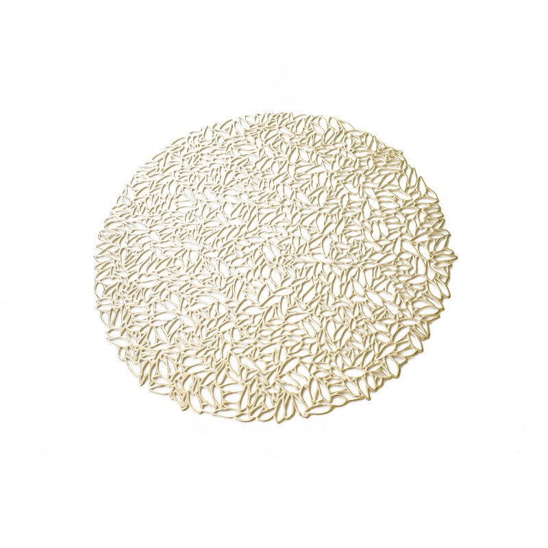 PVC Placemat Factory - OEM Nordic Gold Round Table Mat