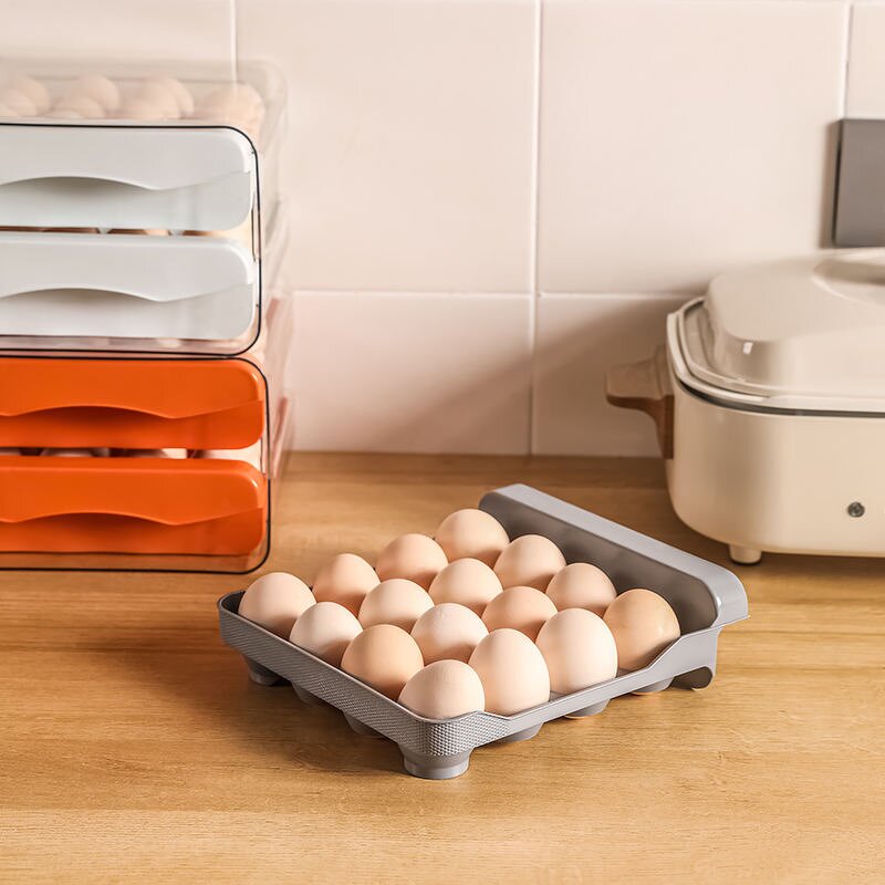 Egg Storage Box Factory - OEM PET Stackable Refrigerator Organizer