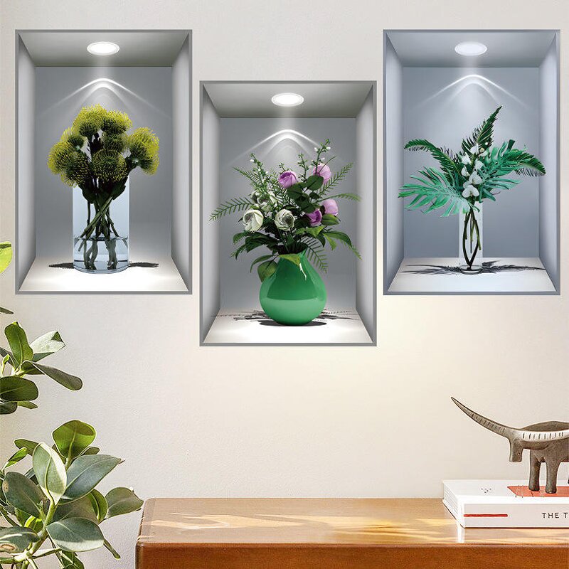 Wall Stickers Factory - OEM Self-Pasting Artificial Plant Decor