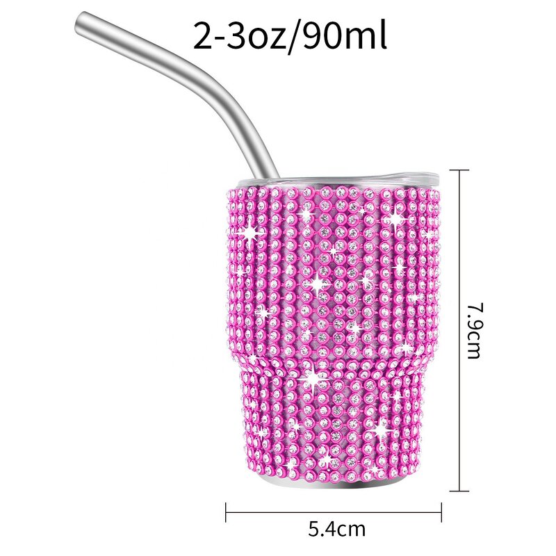 Mini Water Bottle Factory - OEM 3oz Diamond Stainless Steel