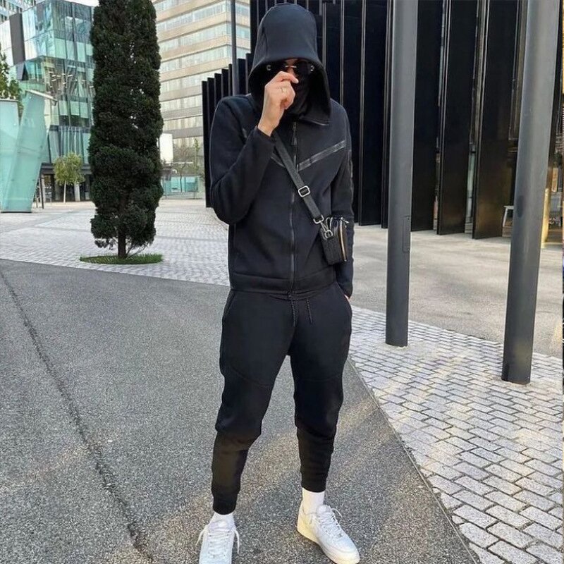 Tracksuit Men Factory - Fashion Custom NK Cotton Tech Fleece 2pcs