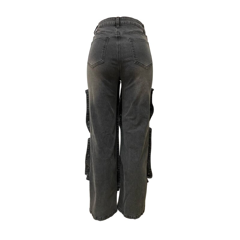 Jeans Women Manufacturer - High Street Workout Pocket Washed Loose