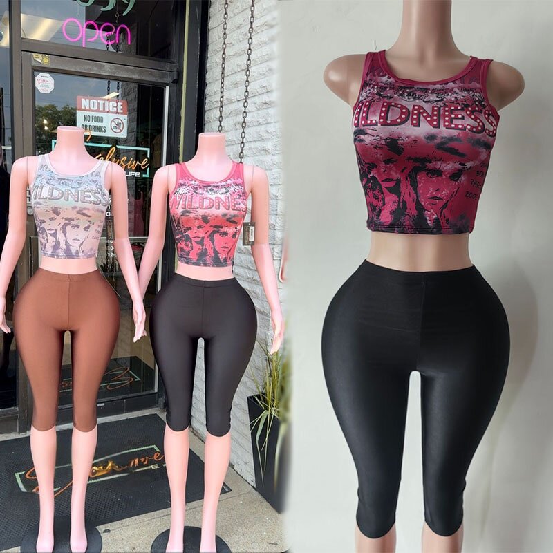 Shorts Set Women Manufacturer - Faux Fur Crop Top Shiny Shorts