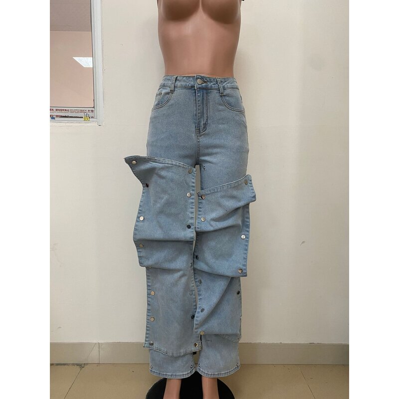 Jeans Women Manufacturer - High Street Workout Pocket Washed Loose