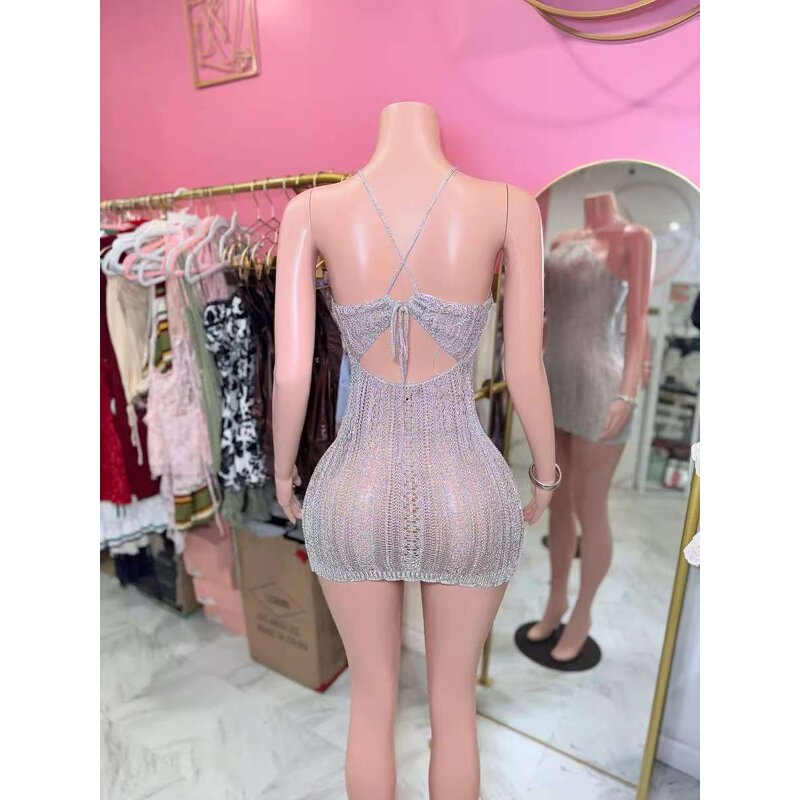 Party Dress Manufacturer - 2025 Leopard Print Backless Bow Sleeveless