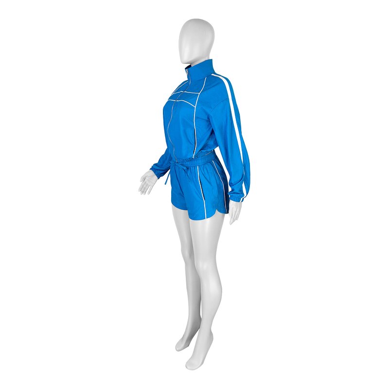 Shorts Set Women Manufacturer - Biker Shorts Crop Jacket 2 Piece