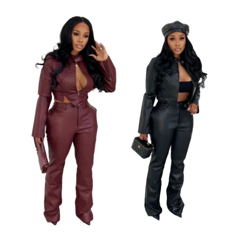 Leather Jacket Women Manufacturer - Winter PU Long Sleeve Motorcycle