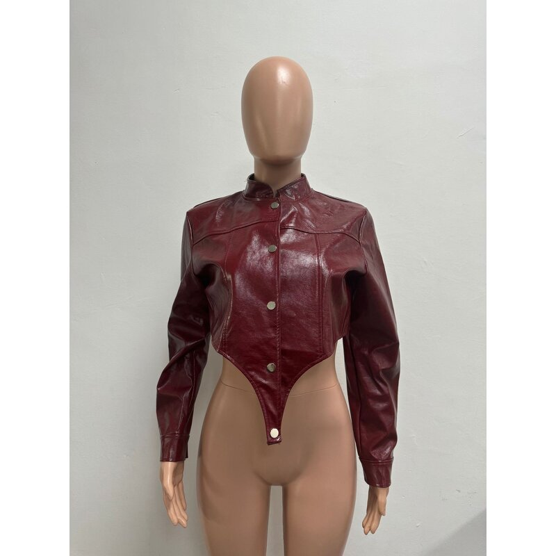 Jacket Women Manufacturer - 2025 Classic Black Single Breasted PU