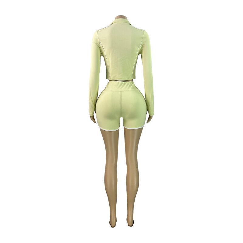 Lounge Set Women Manufacturer - Custom Logo Crop Zipper Hoodie Pants