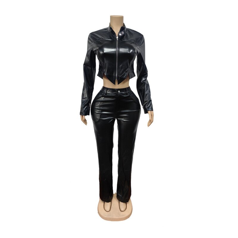 Leather Jacket Women Manufacturer - Winter PU Long Sleeve Motorcycle