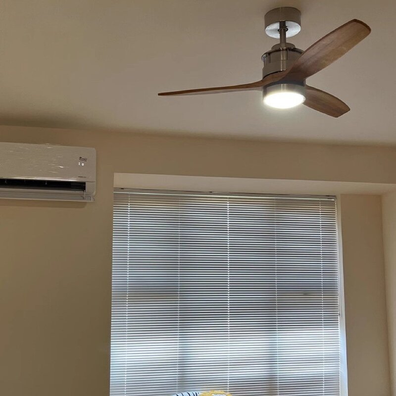 LED Fan Light Factory - American Style All-Copper CE DC Motor Solid Wood